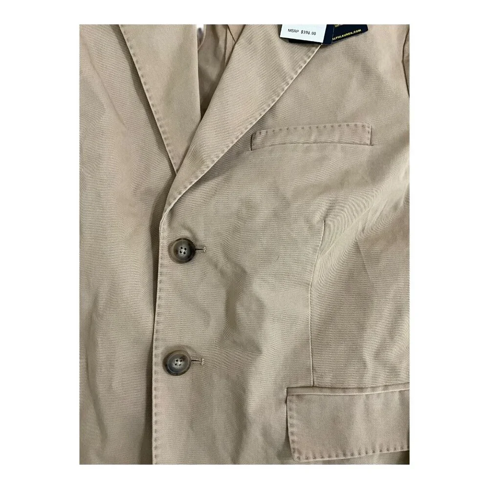 Polo Ralph Lauren Beige Blazer Tailored Womens Size 8/10 NWT $400 MSRP - Picture 3 of 8